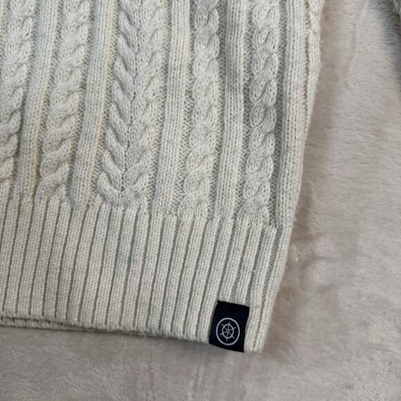 Long Wharf Supply Co. Women's Sag Harbor Sweater Cable Knit Fisherman Size S - Picture 2 of 7